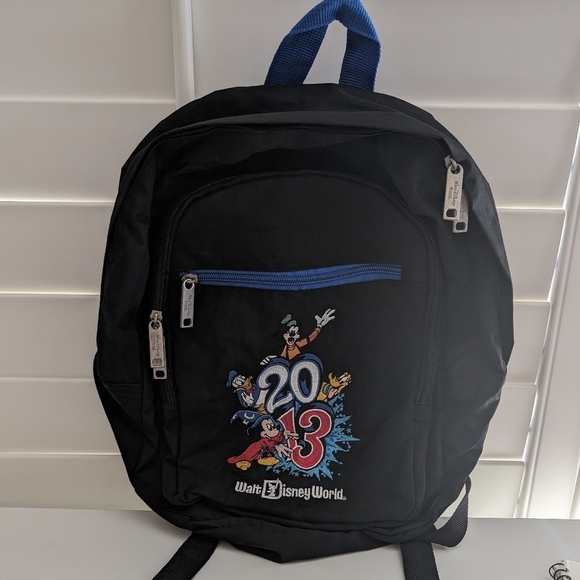 Disney World 2013 Embroidered Backpack with Mickey and Friends - Picture 1 of 9